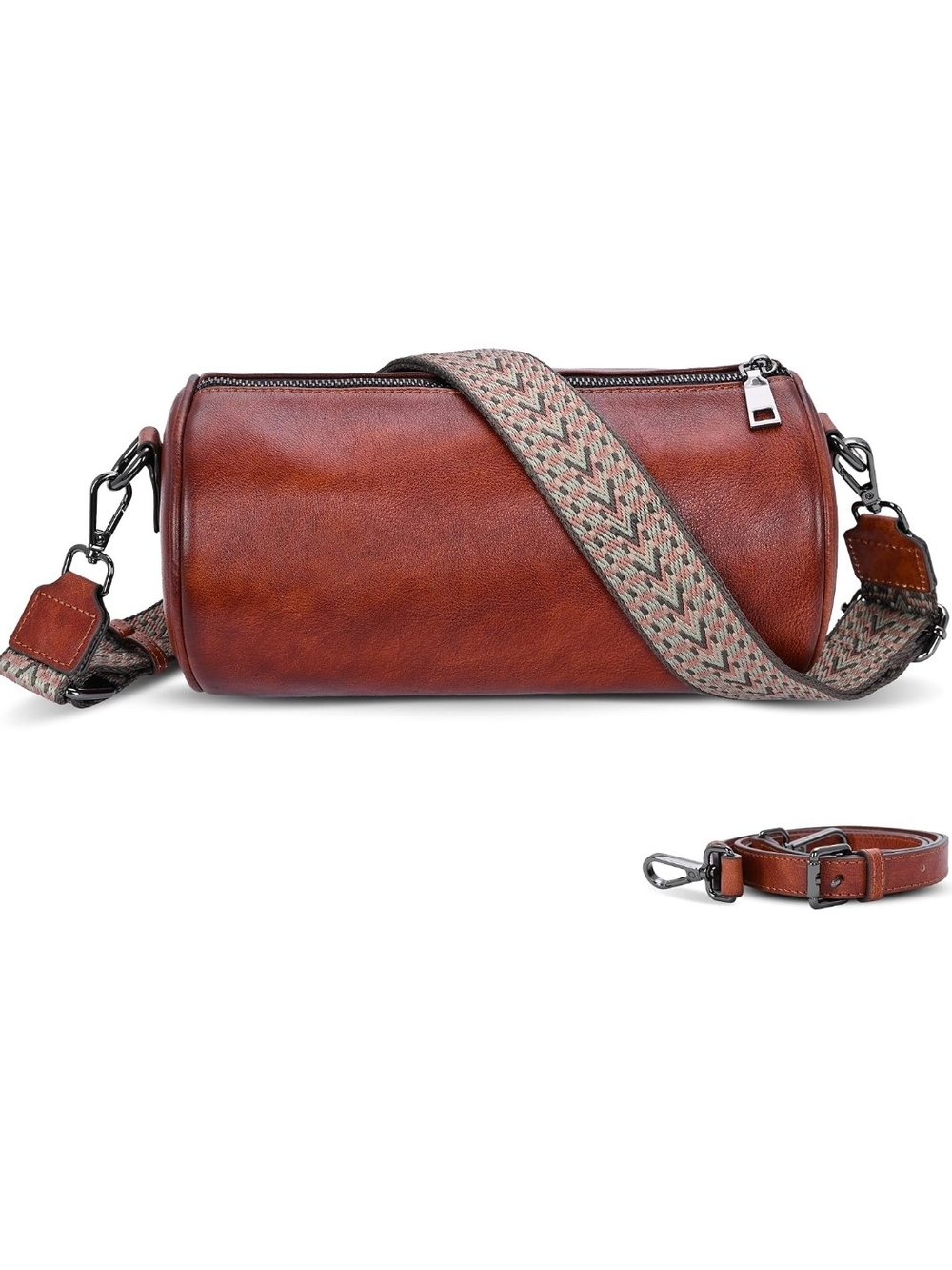 Iswee Leather Crossbody Bag